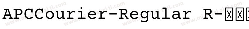 APCCourier-Regular R字体转换